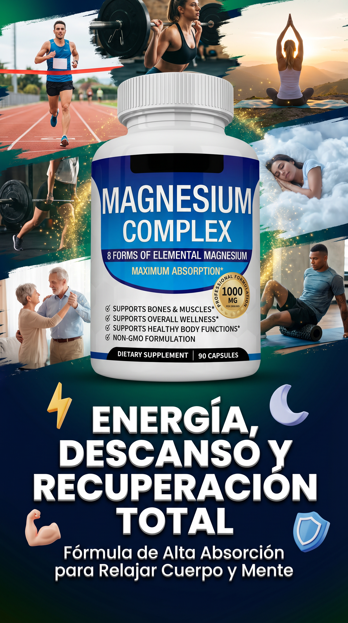 Magnesio Suplex 8 Elemental 1000mg